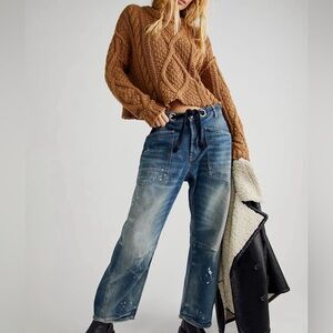 Free People Moxie Pull On Barrel Jeans